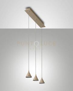 Delta sospensione 3 luci oro opaco 3443-47-225