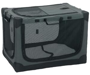 PawHut Trasportino Morbido per Cani e Gatti Pieghevole con Cuscino, Copertura Lavabile, Porte, in Oxford Traspiranti 600D, 76x54x54 cm, Verde | Aosom Italy