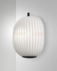 Domizia applique in vetro soffiato e metallo nera 1 luce attacco e27