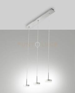 Dunk sospensione 3 luci alluminio a led 3000k - 24w - 2260 lm dimme