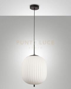 Domizia lampadario a sospensione nero d.32cm in metallo e vetro 1 l