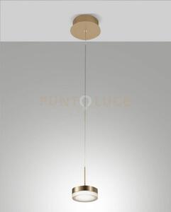 Dunk sospensione 1 luce ottone satinato a led 3000k - 8w - 750 lm d