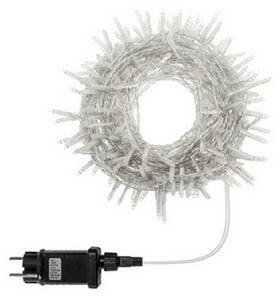 Catena di luci 25 metri da 500 Led Bianco Caldo con cavo trasparente Wisdom