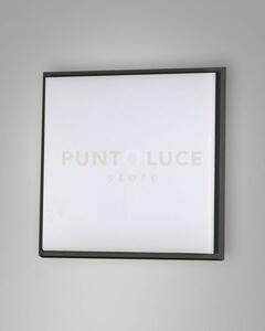 Desdy plafoniera nera l.24x24cm a led 23w 3000k 2700 lm in allumini