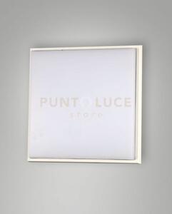 Desdy plafoniera led bianca l.24x24cm a led 23w 3000k 2700 lm in al