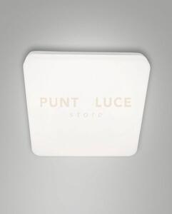 Folk plafoniera bianca l.28x28cm a led 27w 3000k 2500lm ip65