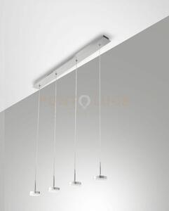 Dunk sospensione 4 luci alluminio a led 3000k - 32w - 3020 lm dimme