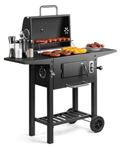 VonHaus Barbecue a Carbonella Compatto con Coperchio, Barbecue e Affumicatore 2 in 1, Portatile
