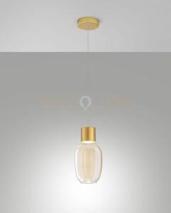 Lapo sospensione 1 luce cognac a led 3000k - 12w - 1300 lm dimmerab