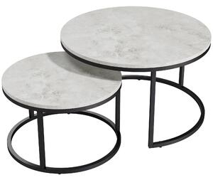 All4All Tavolino Da Salotto Moderno Regolabile In Altezza – 75x75/150 Cm, Rovere Artisan E Antracite
