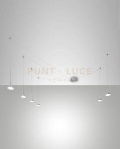 Isabella sospensione 6 luci alluminio spostabile a led 3000k - 48w