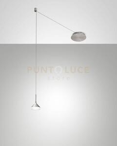 Isabella sospensione 1 luce alluminio spostabile a led 3000k - 8w -