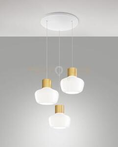 Kino sospensione bianca 3 luci a led 3000k - 36w - 3900 lm lm dimme