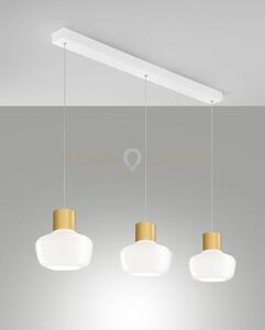 Kino sospensione bianca 3 luci a led 3000k - 36w - 3900 lm lm dimme