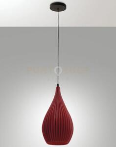 Lisa sospensione bordeaux 1 luce attacco e27 in metallo e plastica 