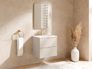 Mobile bagno sospeso con lavabo da incasso Beige 60 cm - ONDIL