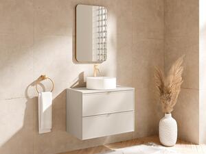 Mobile sotto lavabo sospeso con piano Beige 80 cm - ONDIL