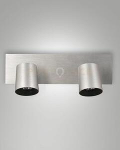 Modo spot alluminio spazzolato 2 luci alluminio spazzolato orienta
