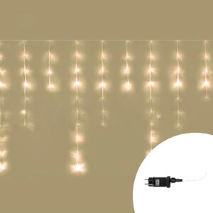 Tenda luminosa effetto pioggia 10 metri da 420 Led Bianco Caldo stalattiti altezza 90cm da esterno Wisdom