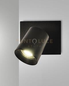 Modo spot nero 1 luce alluminio spazzolato orientabile attacco gu