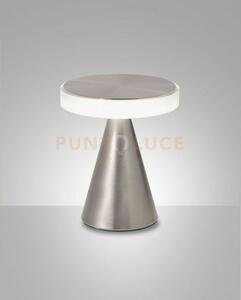 Neutra da tavolo nichel satinato h.20cm a led 3000k - 8w - 750 lm 