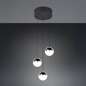 Reality Leuchten Lampada a sospensione Senta, Cromo / Argento, Soggiorno / Sala da pranzo, Plastica, Moderno, Lampada a sospensione