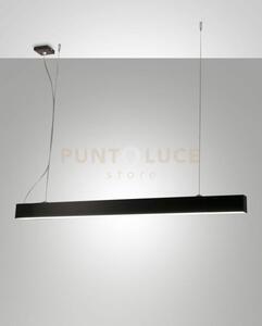 Next lampadario a sospensione nero l.112x4,6cm dimmerabile doppia e
