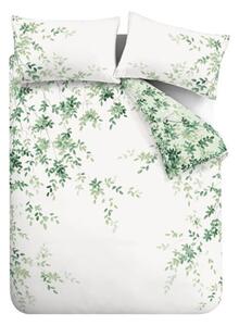 Biancheria da letto bianca/verde in cotone per letto singolo 135x200 cm Scenic Leaves – RHS