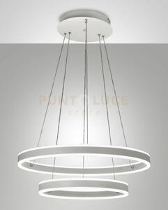 Palau lampadario a sospensione bianca 2 rings a led 3000k - 108w -