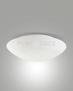 Pandora plafoniera bianca in vetro diametro 36cm 2 luci attacco e27