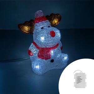 Alce luminosa 3D 30 Led 15cm in acrilico a batteria Wisdom
