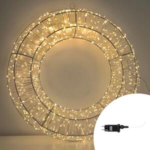 Ghirlanda decorativa luminosa 30cm 600 Led in metallo Bianco Caldo Wisdom