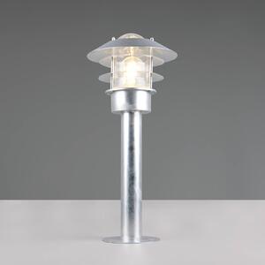 Trio Lighting Lampione da giardino Ruvuuma, dimmerabile, Alluminio / Grigio / Zincato, Metallo, Lampada da esterni