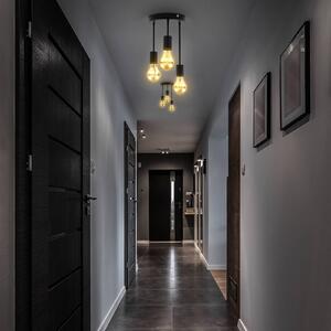 B.K. Licht Plafoniera soffitto Indu, dimmerabile, Nero, Soggiorno / Sala da pranzo, Metallo, Plafoniera