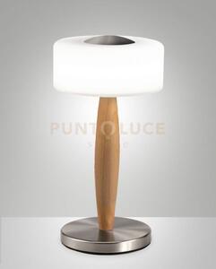 Elea lampada da tavolo nichel satinato dimmerabile a led 3000k - 8