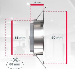 B.K. Licht Set di 12 faretti LED da incasso Slide, nichel opaco, 3.000 K Slide, Alluminio / Grigio / Zincato, Soggiorno / Sala da pranzo, Plastica