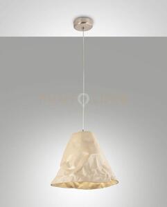 Crumple sospensione kaki 1 luce in metallo e ceramica attacco e28