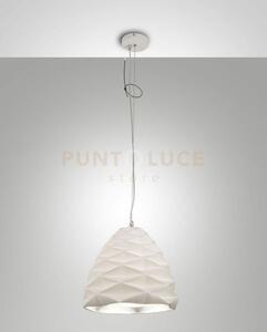 Duchessa sospensione bianca d.30cm in metallo e ceramica 1 luce att