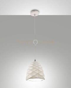 Duchessa sospensione bianca d.20cm in metallo e ceramica 1 luce att
