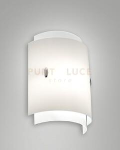Applique da interni laila bianco in vetro
