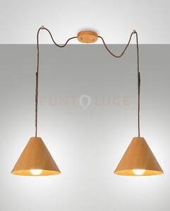 Esino sospensione noce 2 luci 3630-46-130