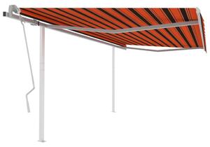 Tenda da Sole Retrattile Manuale Pali 4x3,5 m Arancio Marrone