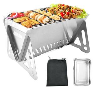 Mini barbecue portatile in acciaio inossidabile, ideale per l'uso all'aperto