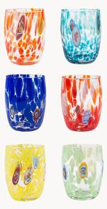 Set di 6 bicchieri in vetro Veneziano