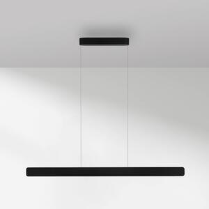 Paul Neuhaus lampada LED a sospensione Q-Stretto, nera, 120 cm dimmerabile, Nero, Soggiorno / Sala da pranzo, Metallo, Moderno