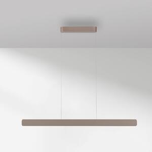 Paul Neuhaus lampada LED a sospensione Q-Stretto, bronzo, 120 cm dimmerabile, Bronzo / Ottone antico, Soggiorno / Sala da pranzo, Metallo, Moderno