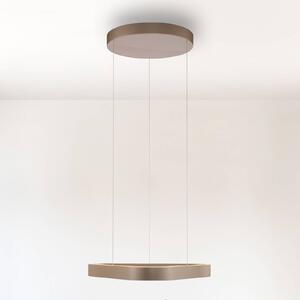 Paul Neuhaus lampada LED a sospensione Q-Stretto, bronzo, 60 cm dimmerabile, Bronzo / Ottone antico, Soggiorno / Sala da pranzo, Metallo, Moderno