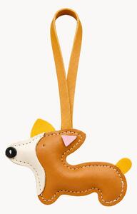 Portachiavi in pelle vegana fatto a mano Corgi