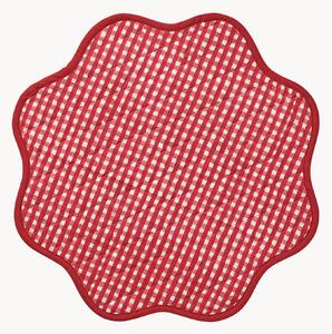 Tovaglietta americana rotonda a quadretti Scallop