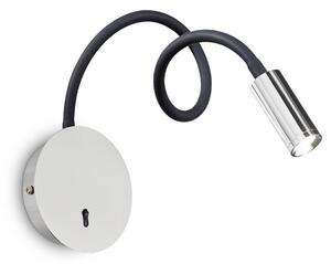 IDEAL LUX Applique da parete a LED Focus 2, Cromo / Argento, Soggiorno / Sala da pranzo, Metallo, Moderno, Applique a LED